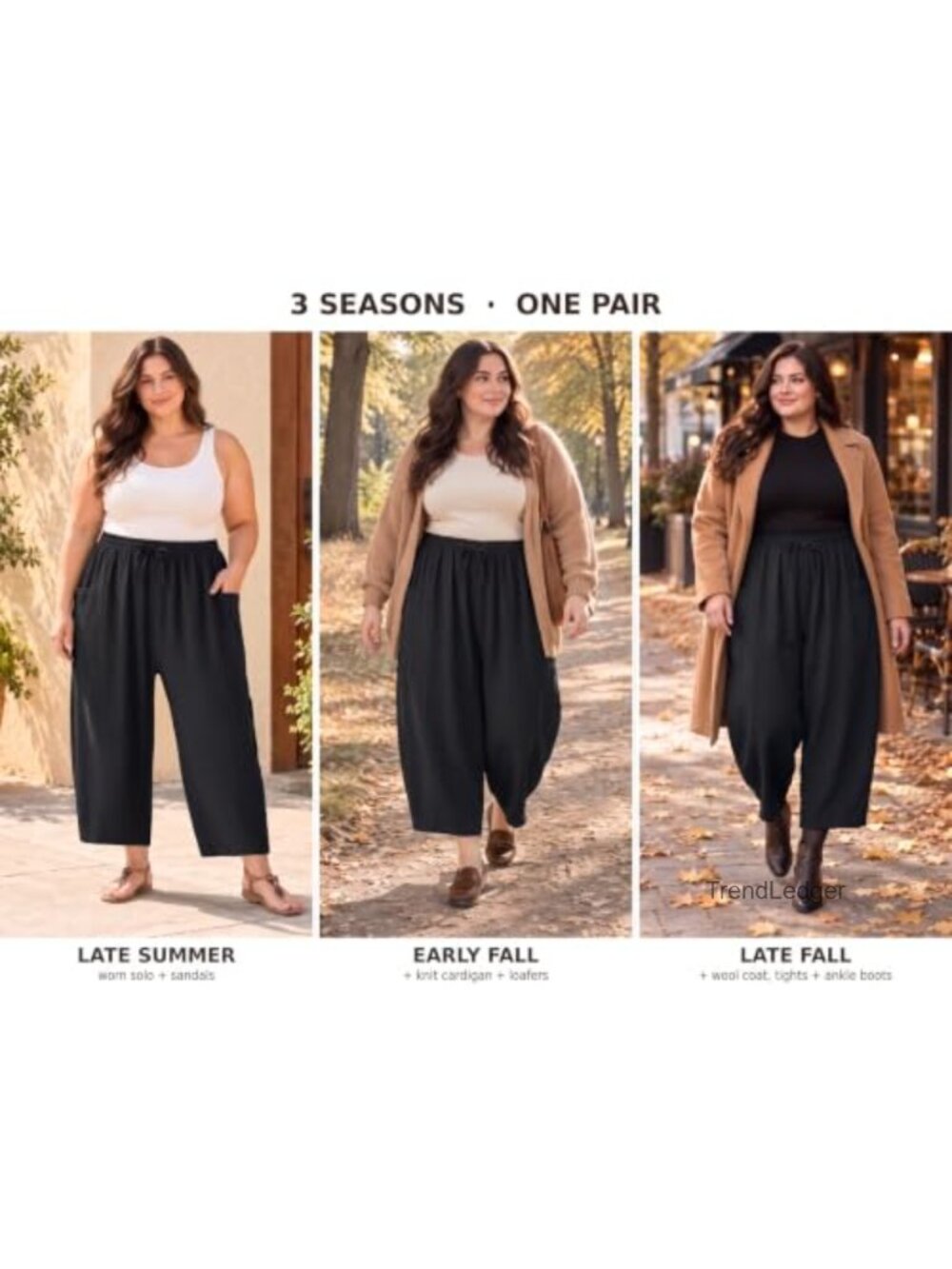 Plus Size Wide Leg Palazzo Work Pants High Waisted with Pockets Flowy